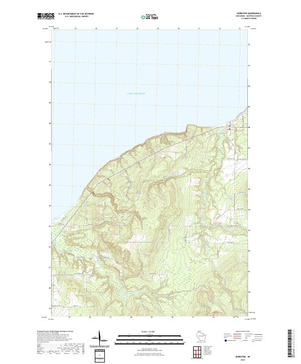 Herbster, WI — USGS 7.5-minute topo (2022)