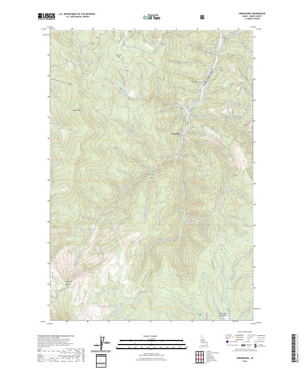 Orogrande, ID — USGS 7.5-minute topo (2024)