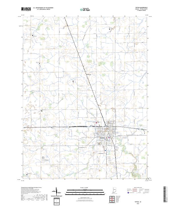 Tipton, IN — USGS 7.5-minute topo (2022)