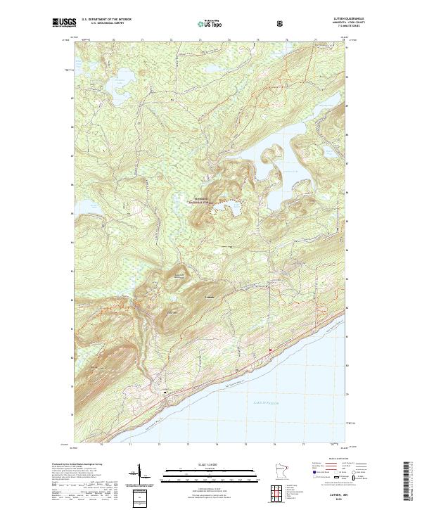 Lutsen, MN — USGS 7.5-minute topo (2022)