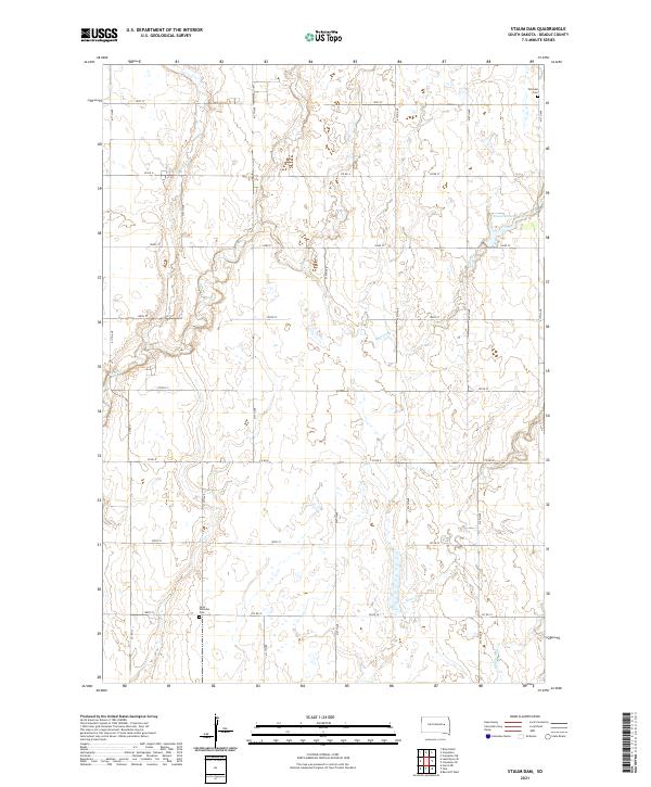 Staum Dam, SD — USGS 7.5-minute topo (2021)