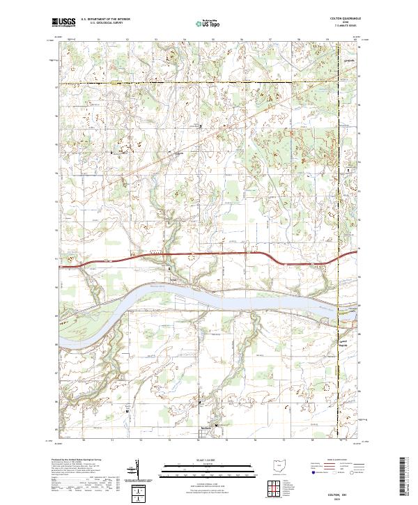 Colton, OH — USGS 7.5-minute topo (2023)