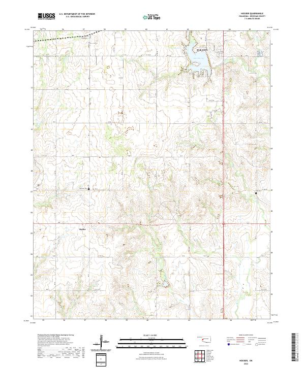 Hocker, OK — USGS 7.5-minute topo (2022)