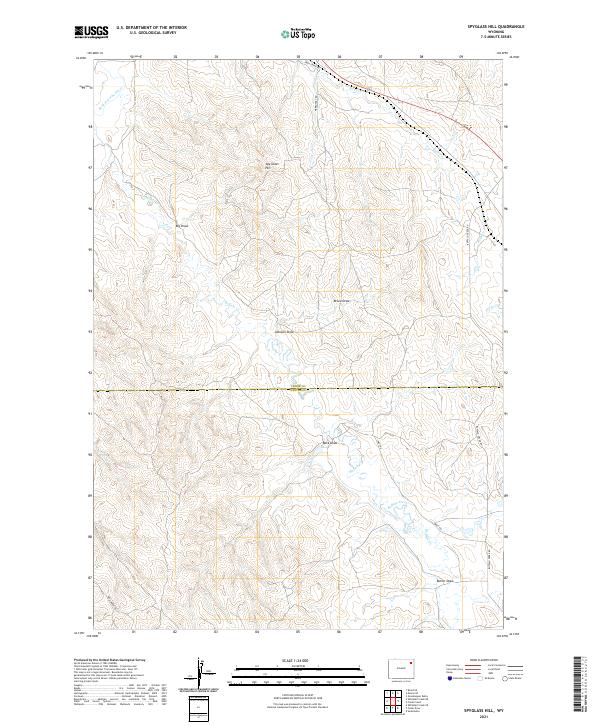 Spyglass Hill, WY — USGS 7.5-minute topo (2021)