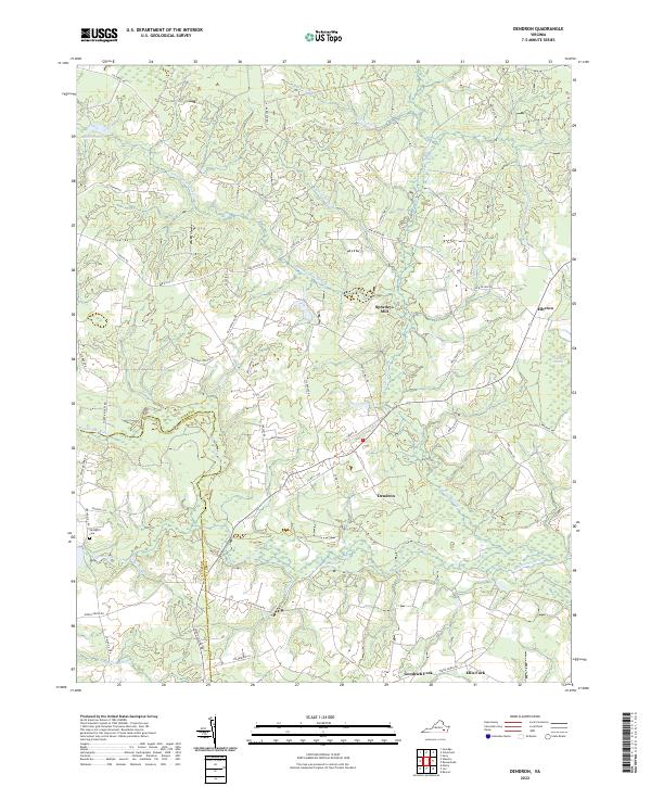 Dendron, VA — USGS 7.5-minute topo (2022)