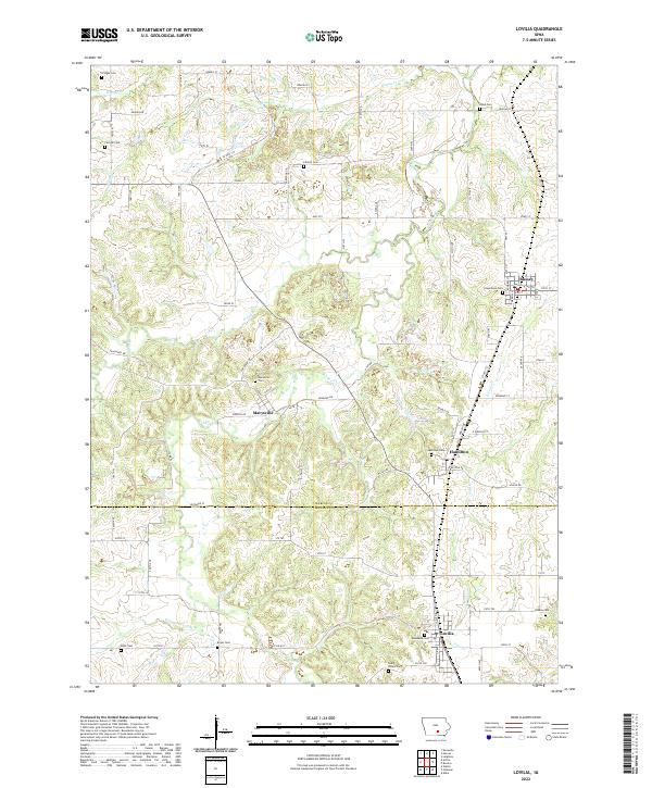 Lovilia, IA — USGS 7.5-minute topo (2022)