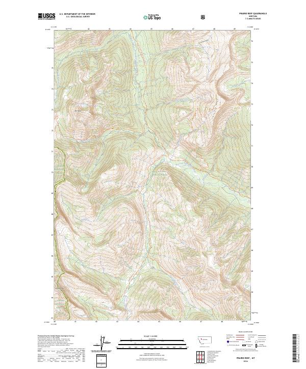 Prairie Reef, MT — USGS 7.5-minute topo (2024)