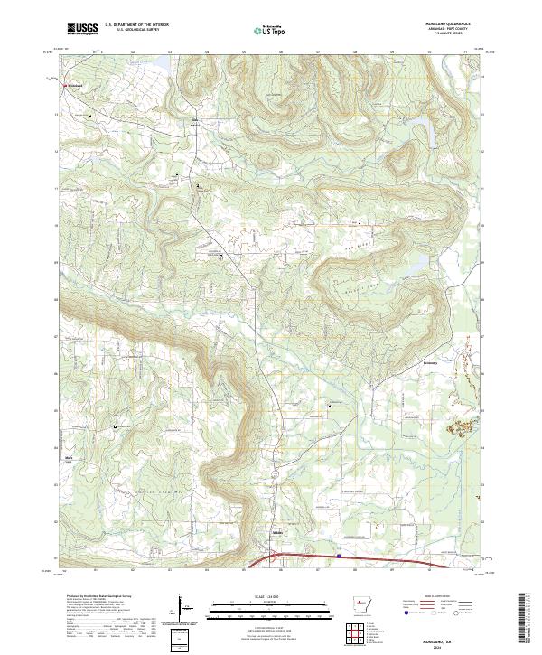 Moreland, AR — USGS 7.5-minute topo (2024)