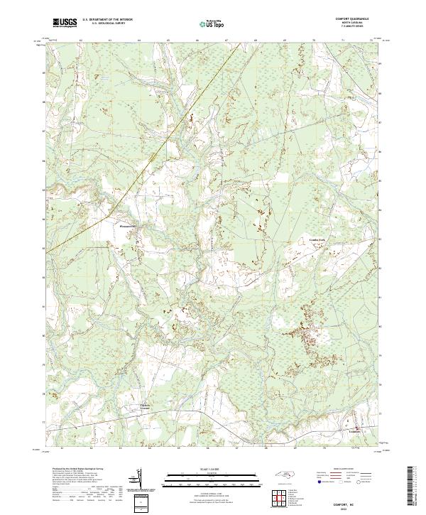 Comfort, NC — USGS 7.5-minute topo (2022)