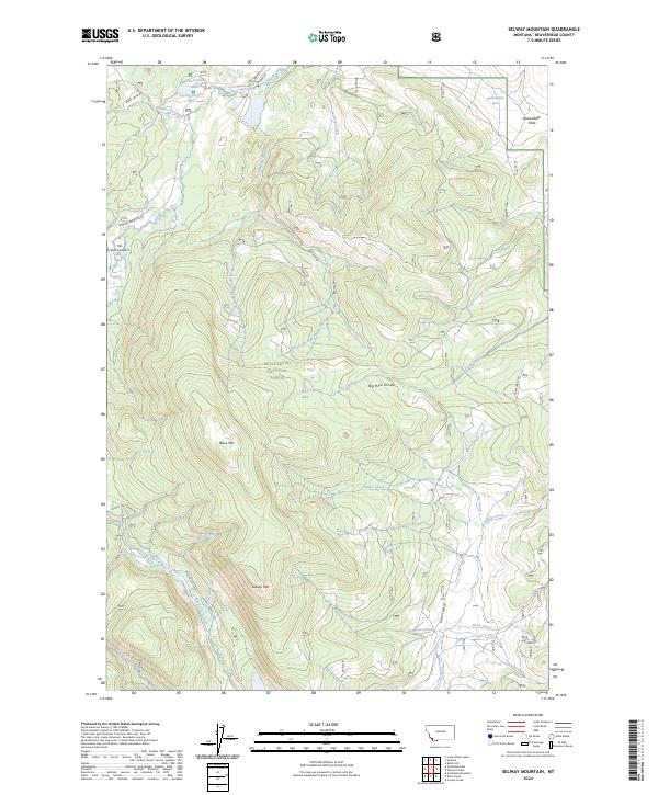 Selway Mountain, MT — USGS 7.5-minute topo (2024)