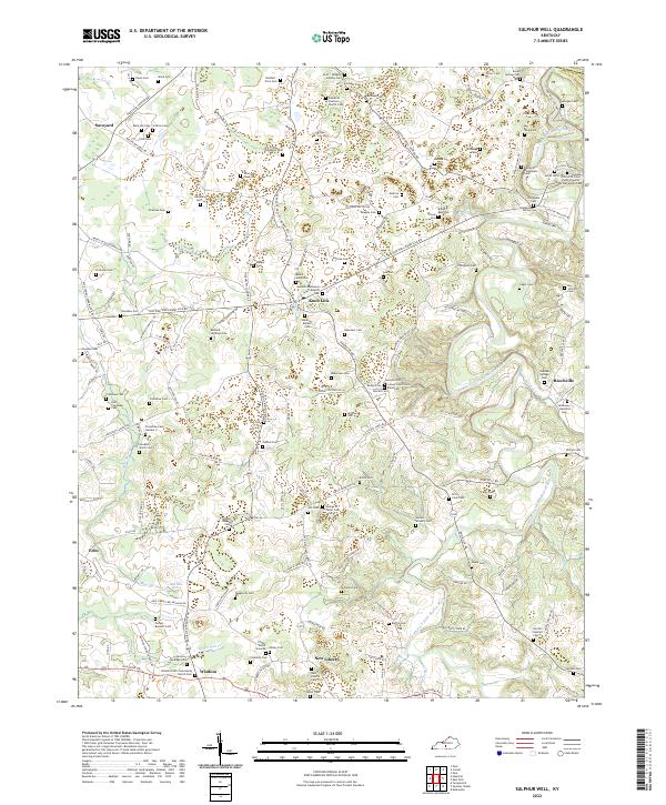 Sulphur Well, KY — USGS 7.5-minute topo (2022)