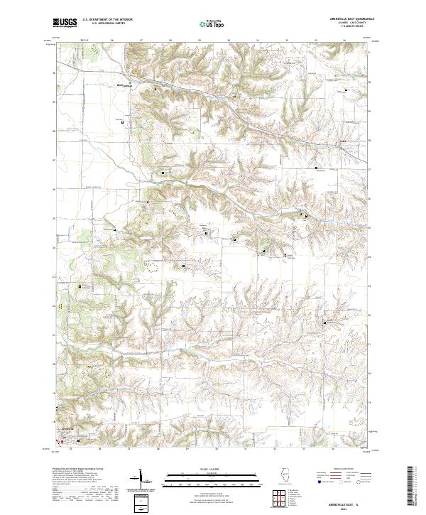 Arenzville East, IL — USGS 7.5-minute topo (2024)