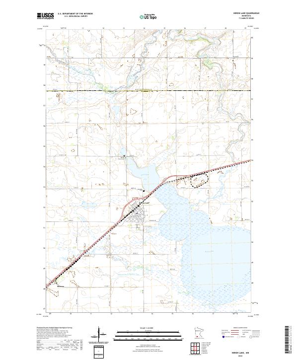 Heron Lake, MN — USGS 7.5-minute topo (2022)