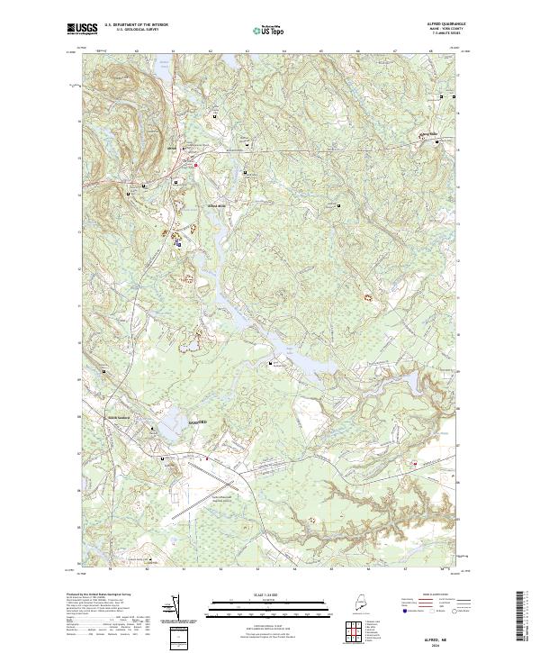 Alfred, ME — USGS 7.5-minute topo (2024)