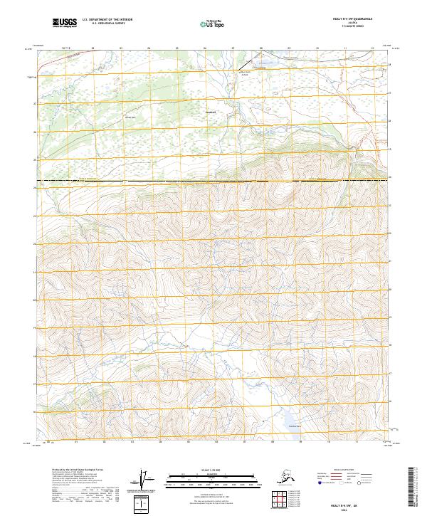 Healy B-4 SW, AK — USGS 7.5-minute topo (2024)