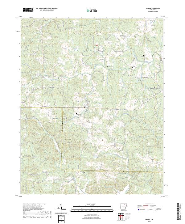 Grange, AR — USGS 7.5-minute topo (2024)