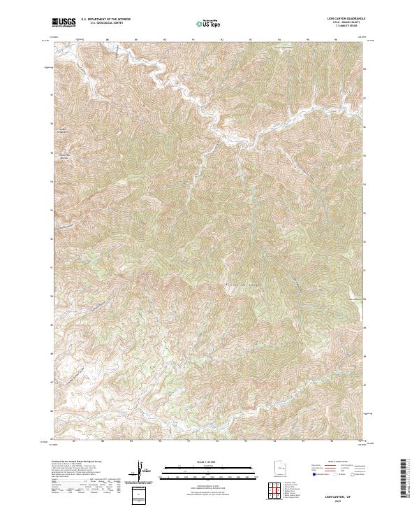 Lion Canyon, UT — USGS 7.5-minute topo (2023)
