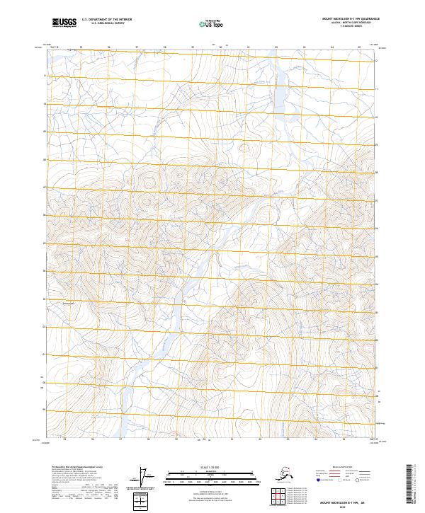 Mount Michelson B-1 NW, AK — USGS 7.5-minute topo (2023)