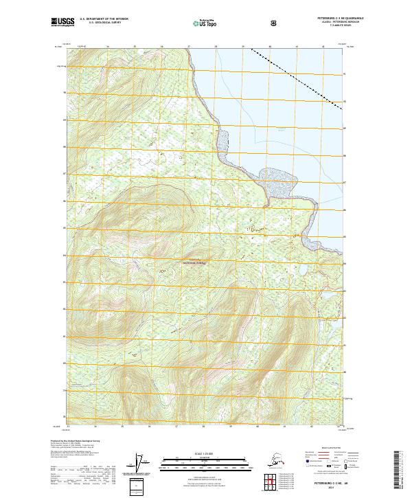 Petersburg C-3 NE, AK — USGS 7.5-minute topo (2021)