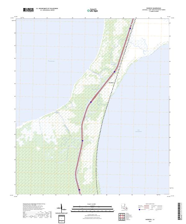 Ruddock, LA — USGS 7.5-minute topo (2024)