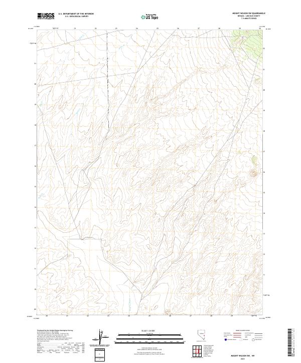 Mount Wilson SW, NV — USGS 7.5-minute topo (2021)