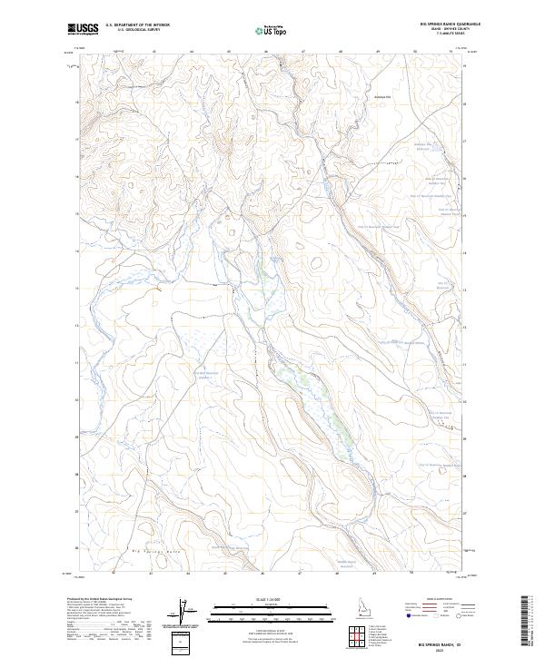 Big Springs Ranch, ID — USGS 7.5-minute topo (2023)