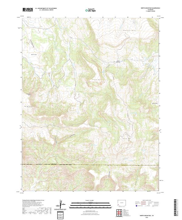 North Mountain, CO — USGS 7.5-minute topo (2022)