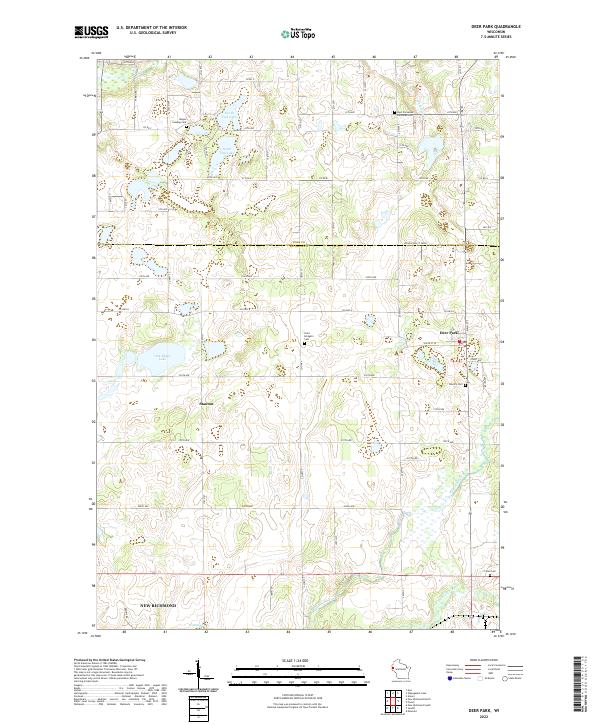 Deer Park, WI — USGS 7.5-minute topo (2022)