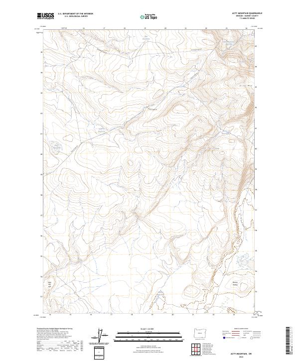 Acty Mountain, OR — USGS 7.5-minute topo (2024)