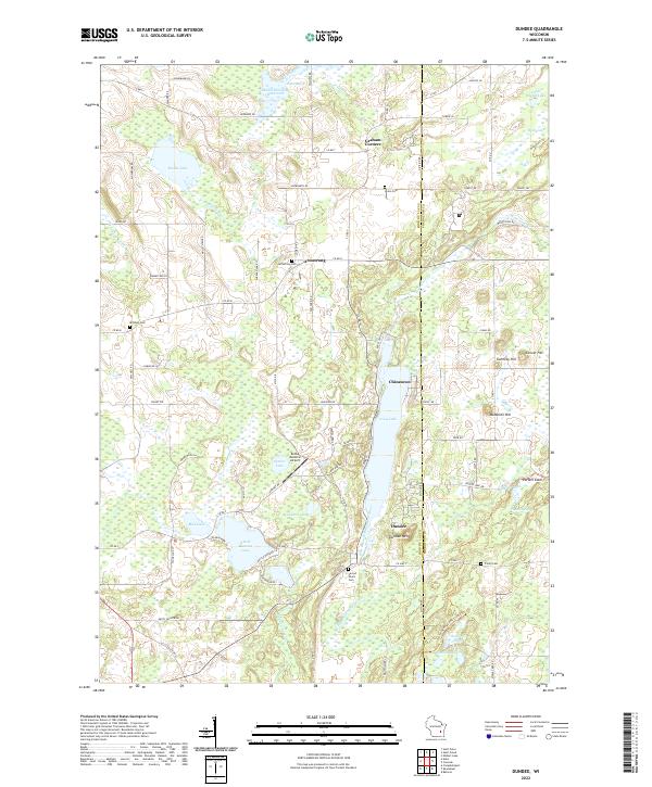 Dundee, WI — USGS 7.5-minute topo (2022)
