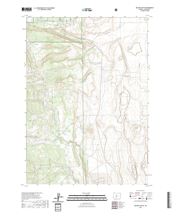 McCarty Butte, OR — USGS 7.5-minute topo (2023)