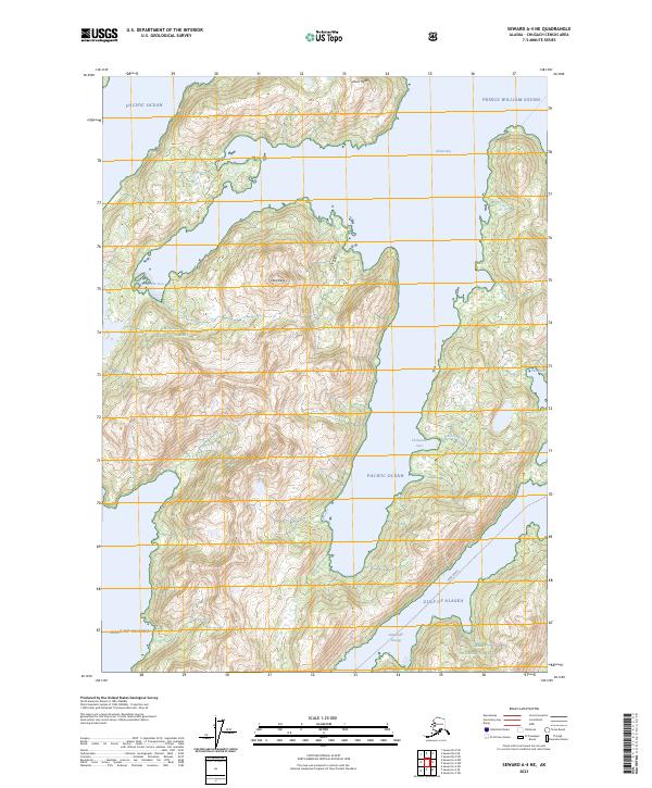 Seward A-4 NE, AK — USGS 7.5-minute topo (2023)