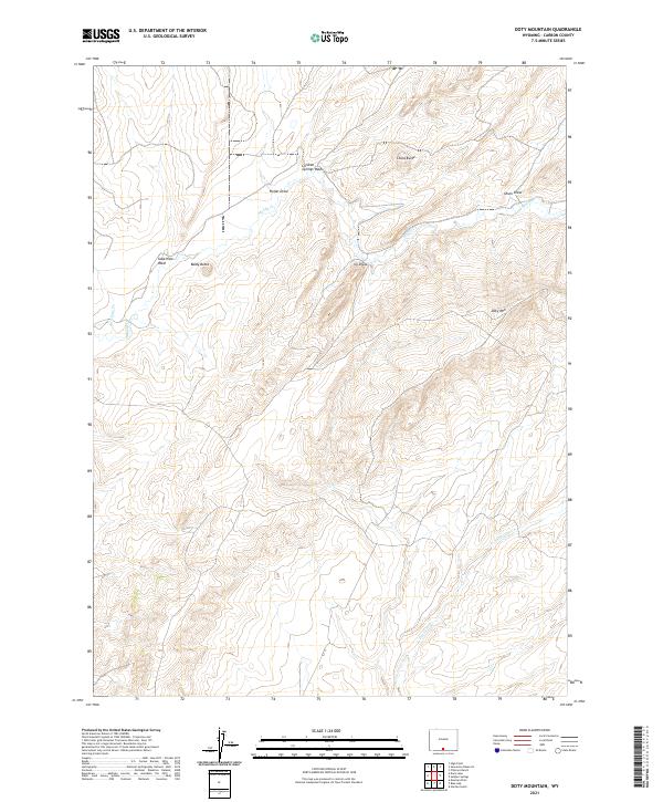 Doty Mountain, WY — USGS 7.5-minute topo (2021)