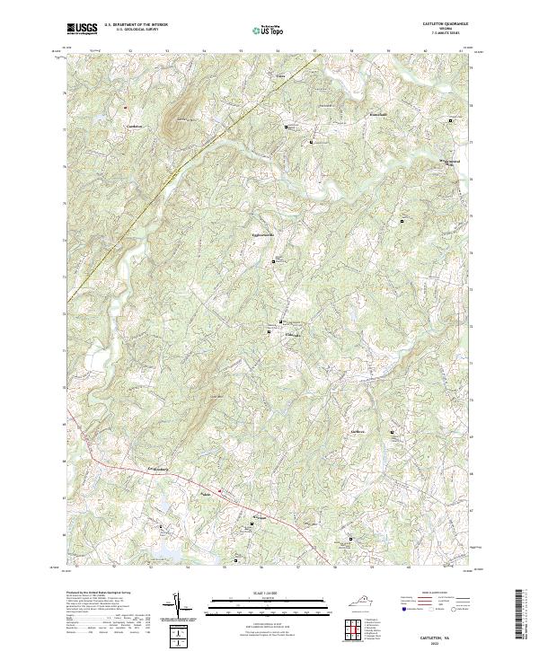 Castleton, VA — USGS 7.5-minute topo (2022)