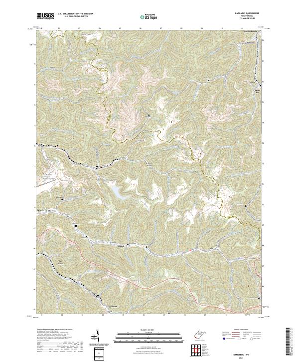 Barnabus, WV — USGS 7.5-minute topo (2023)