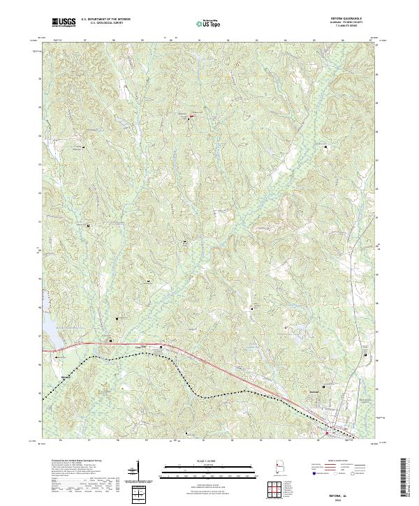 Reform, AL — USGS 7.5-minute topo (2024)