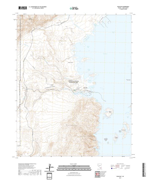 Echo Bay, NV — USGS 7.5-minute topo (2021)