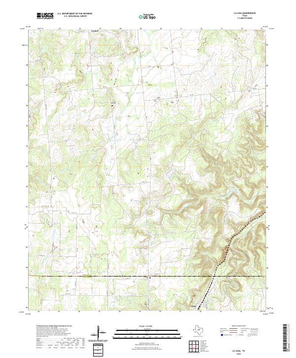 La Casa, TX — USGS 7.5-minute topo (2022)