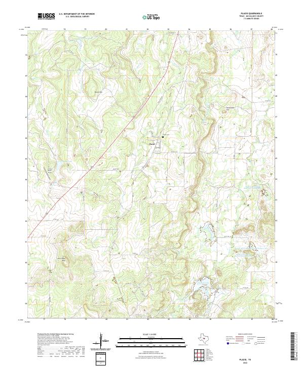 Placid, TX — USGS 7.5-minute topo (2022)