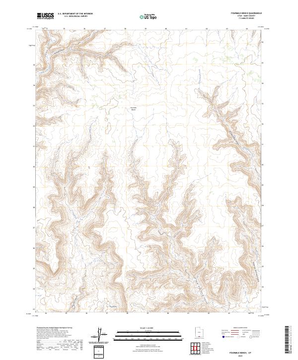 Fourmile Bench, UT — USGS 7.5-minute topo (2023)