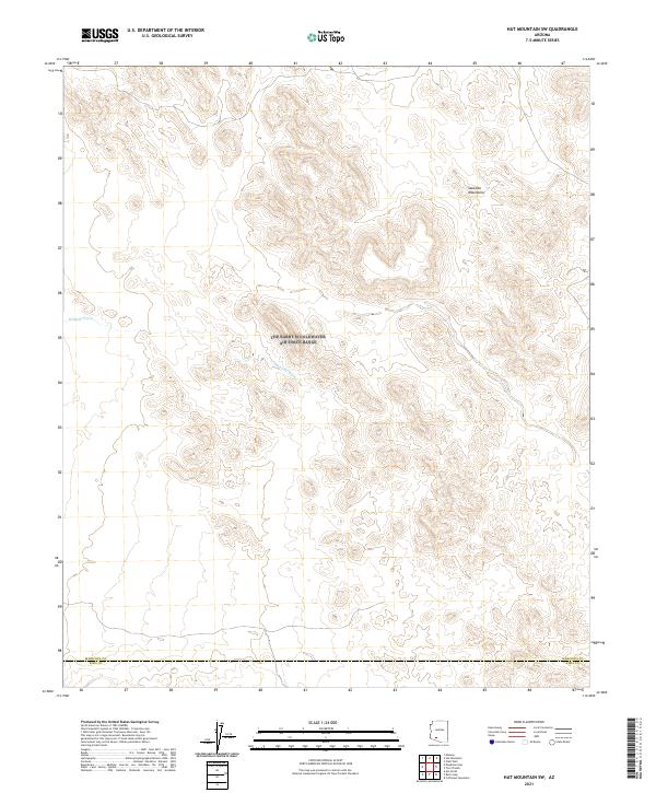 Hat Mountain SW, AZ — USGS 7.5-minute topo (2021)