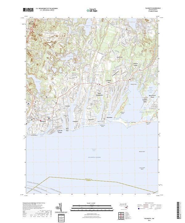 Falmouth, MA — USGS 7.5-minute topo (2024)