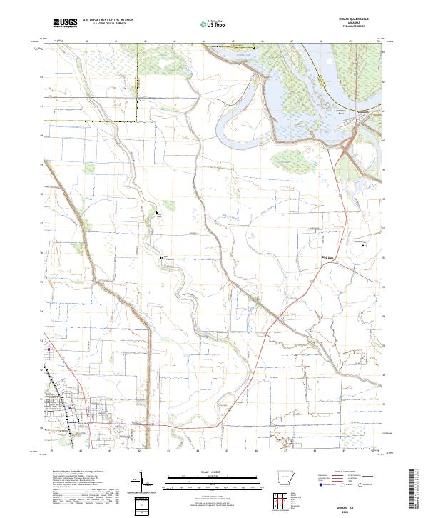 Dumas, AR — USGS 7.5-minute topo (2024)
