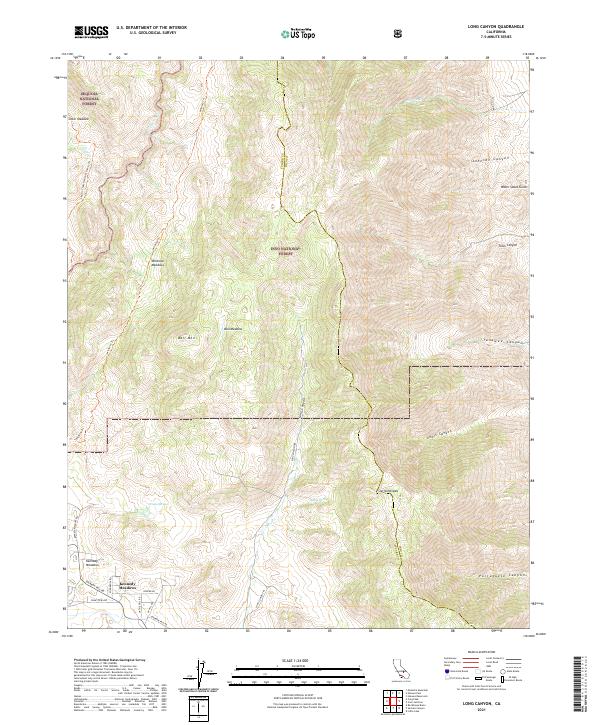 Long Canyon, CA — USGS 7.5-minute topo (2021)