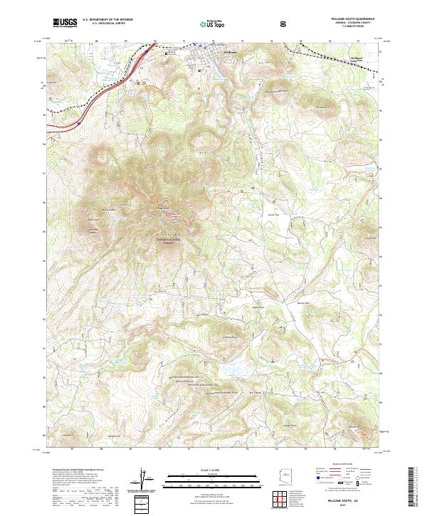 Williams South, AZ — USGS 7.5-minute topo (2021)
