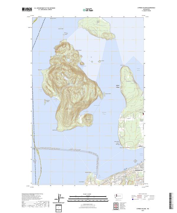 Cypress Island, WA — USGS 7.5-minute topo (2023)