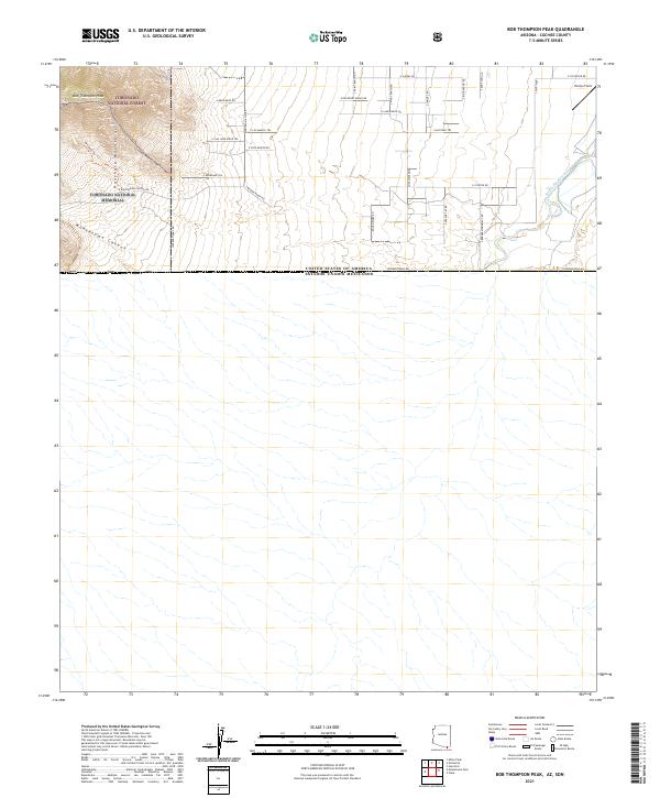 Bob Thompson Peak, AZ,SON, US — USGS 7.5-minute topo (2021)
