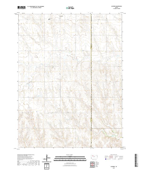 Lucerne, KS — USGS 7.5-minute topo (2022)