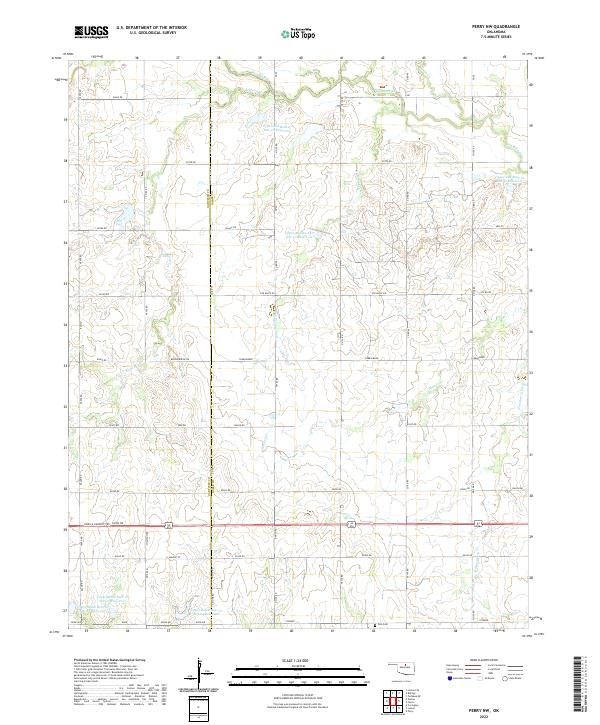 Perry NW, OK — USGS 7.5-minute topo (2022)
