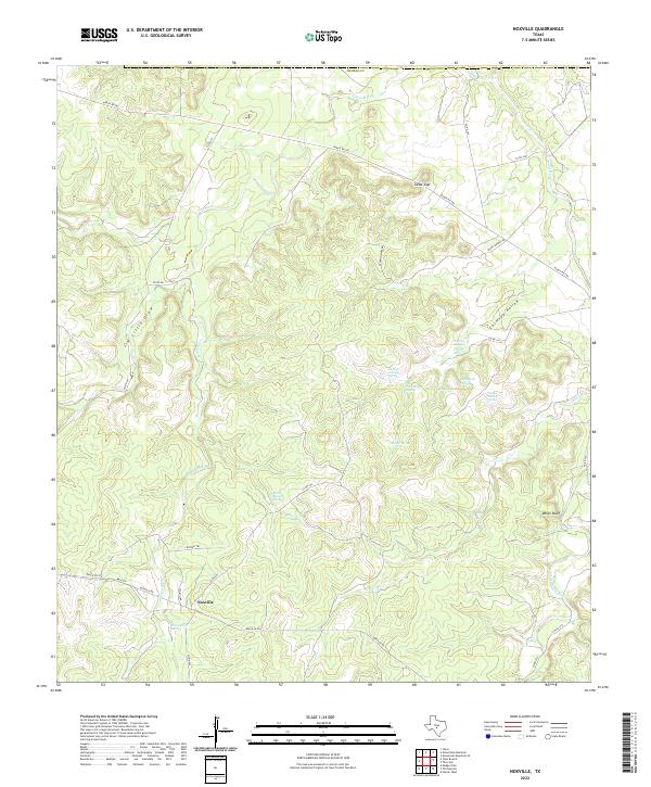 Noxville, TX — USGS 7.5-minute topo (2022)